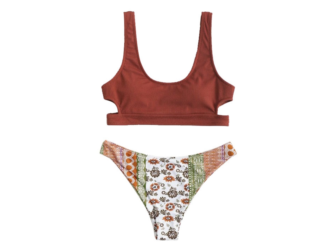 Bikini Mulher Listras Pretas M Traje de Banho Worten