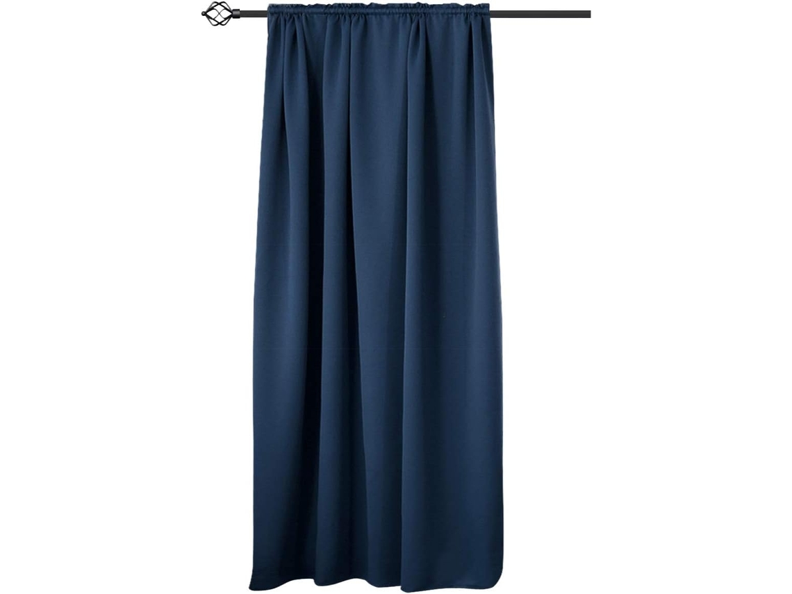 Cortina Blackout Térmica Rootz Blue - Cortinas Escurecedoras - Cortinas Economizadoras De Energia E Redutoras De Ruído - 135x175 Cm - Poliéster