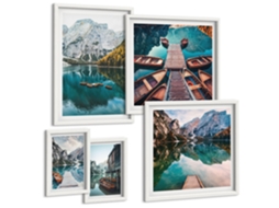 Pinturas Murais Modernas Árvore Cítrica Com Frutas E Itália Moldura Branca Imagens Para Um Quarto Infantil Espelharte (conjunto De 5 Imagens)