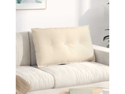 Vidaxl Travesseiro Para Costas Creme 80 X 50 Cm