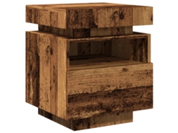 Bedside Cabinet, Bedside Cabinets Vidaxl Marrom Madeira Processada (n/a)
