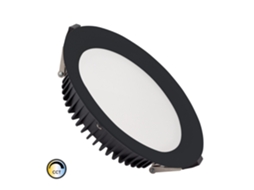 Downlight Led 30W Samsung New Aero Slim Cct Seleccionável 130 Lm/W Microprismático Ugr17 Lifud Preto Corte Ø 200 Mm LEDKIA