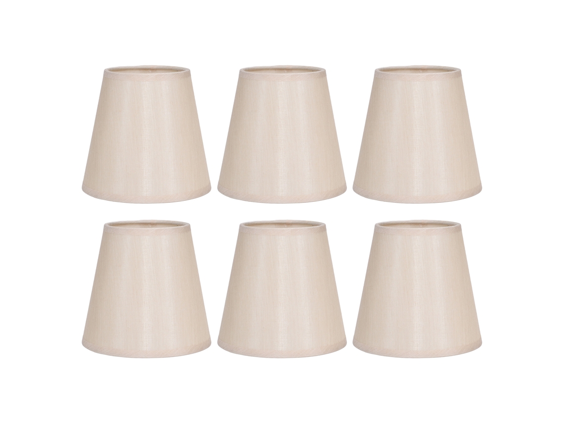Rebe-6pcs Lámpara De Tela Simple Moderna Para Lámpara De Mesa Candelabro Pared E14