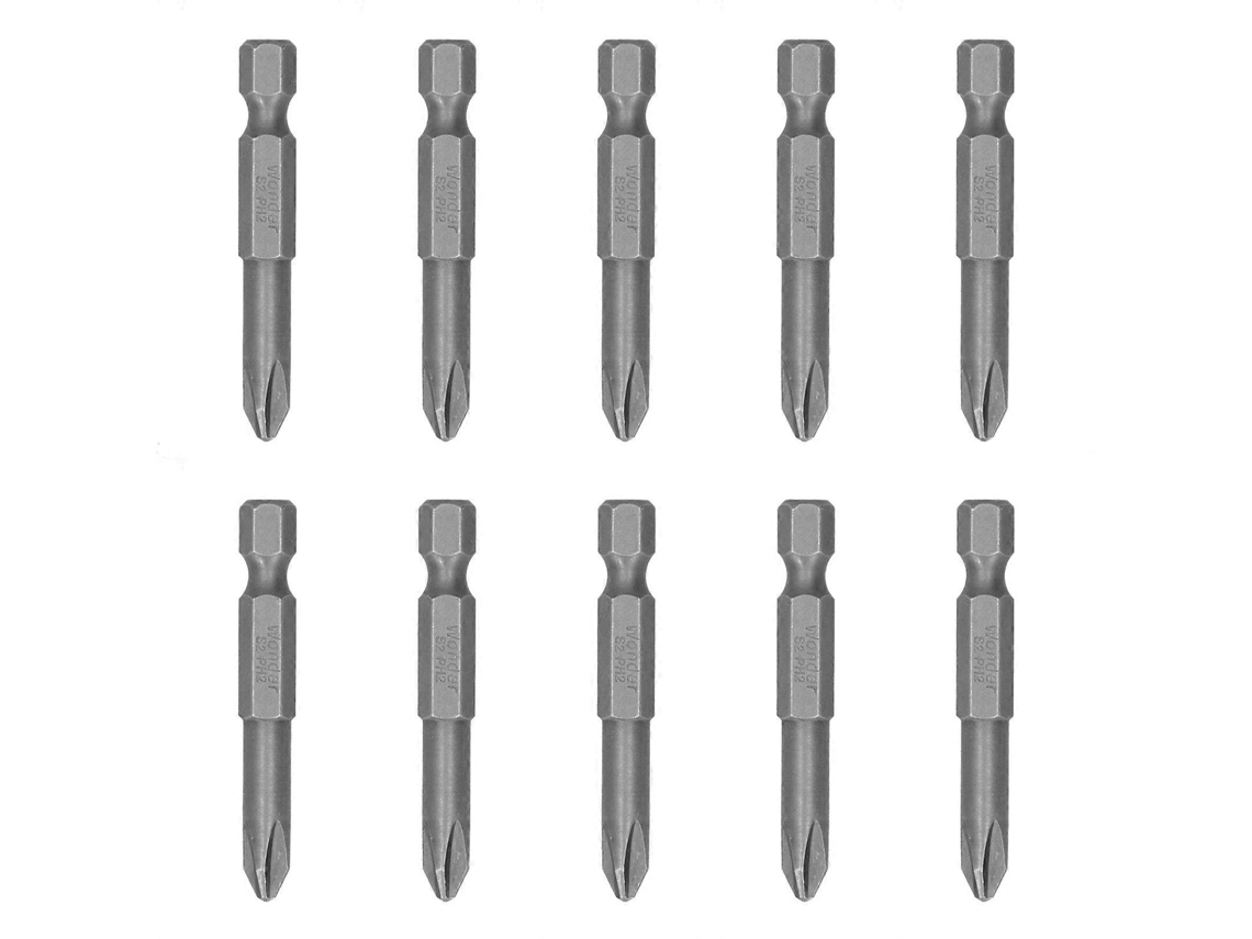10 Peças De Substituição Da Cabeça Do Parafuso Elétrico Magnético De Bits De Parafuso Cruzado S1/4 De 6mm. Sygo