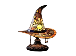 Laxiscreed Lanterna Decoração De Halloween Com Chapéu De Bruxa E Luz Usb