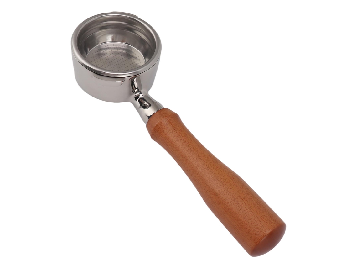 Porta filtro Sem Fundo 58mm com Alça de Madeira para Gaggia Baby Primerox