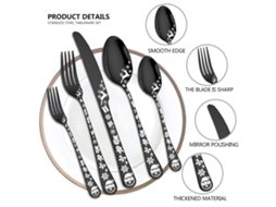 Conjunto de Pratos LAXISCREED 20 Peças Inox