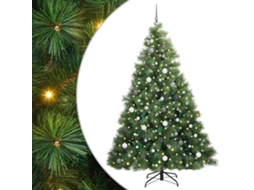Conjunto 1 Decoração Sazonal Vidaxl Verde Plástico (210 Cm)