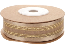 Fita De Chiffon Dourada Balacoo Para Embrulho Presentes, Fita Artesanal Para Decoração De Casamentos E Caixas Presentes