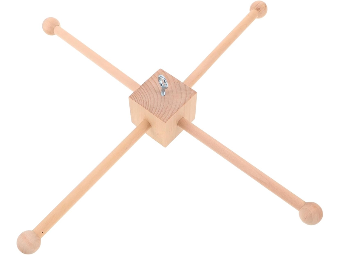 Estrutura Móbile Madeira Natural 1 Unidade Suporte Compacto Acessório Diy Quartos Meninos Meninas Automontável GOKOCO