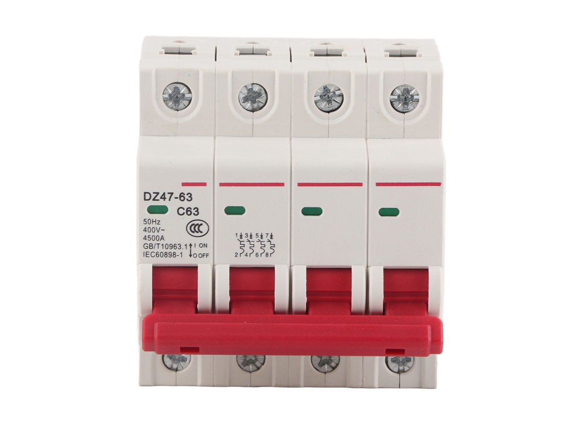 Hkj interruptor de Circuito Dz47 63 4p 63a para Fotovoltaica Protector Dc Interruptor Eléctrico