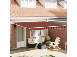 Vidaxl Toldo Retrátil Laranja E Castanho 400 × 300 Cm