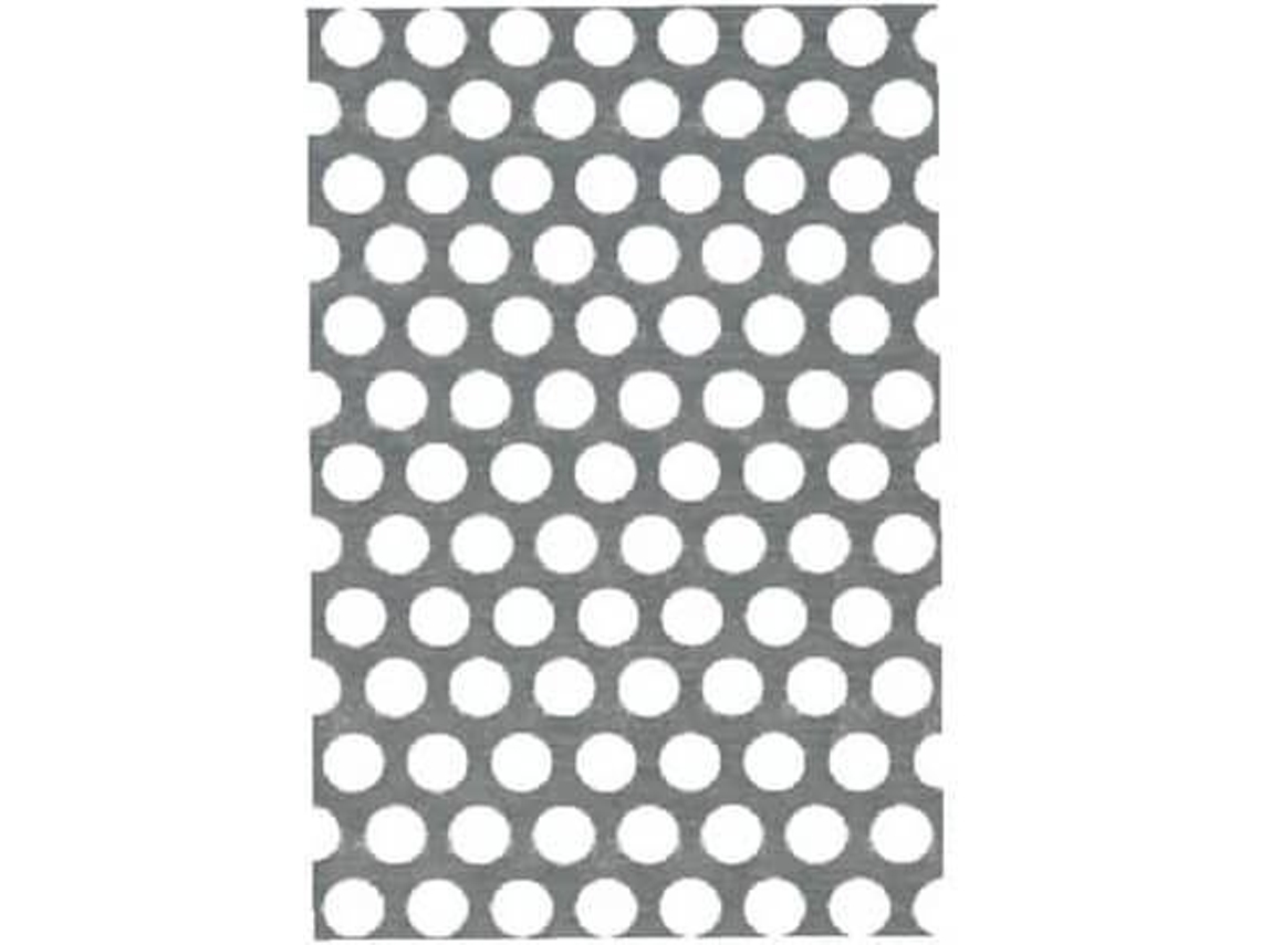 Chapa perf redonda alum anod prata 200 x 1000 x 1,0 - 466916