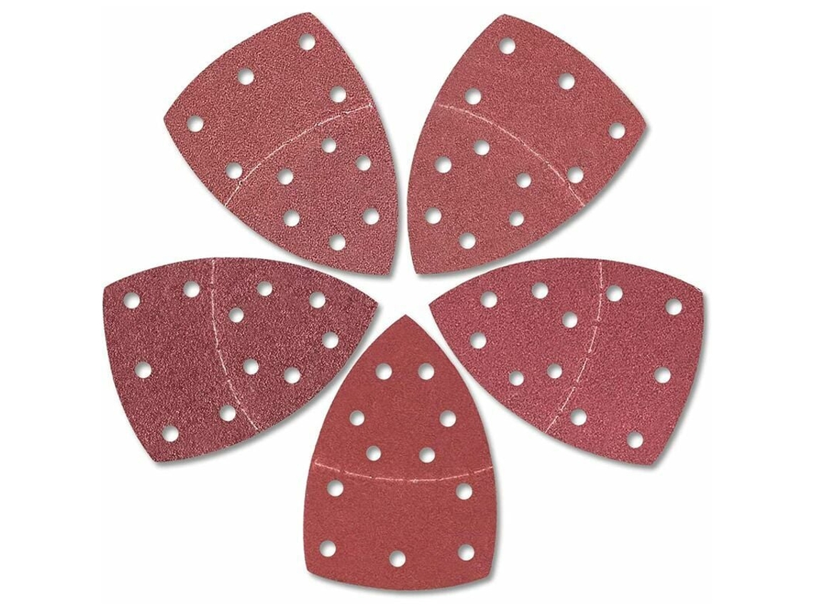 Conjunto De 25 Lixas Triangulares De 11 Furos, 152x105mm, Grãos 40/60/80/100/120, De Óxido De Alumínio, Ideais Para Lixar/polir. Aquaforge