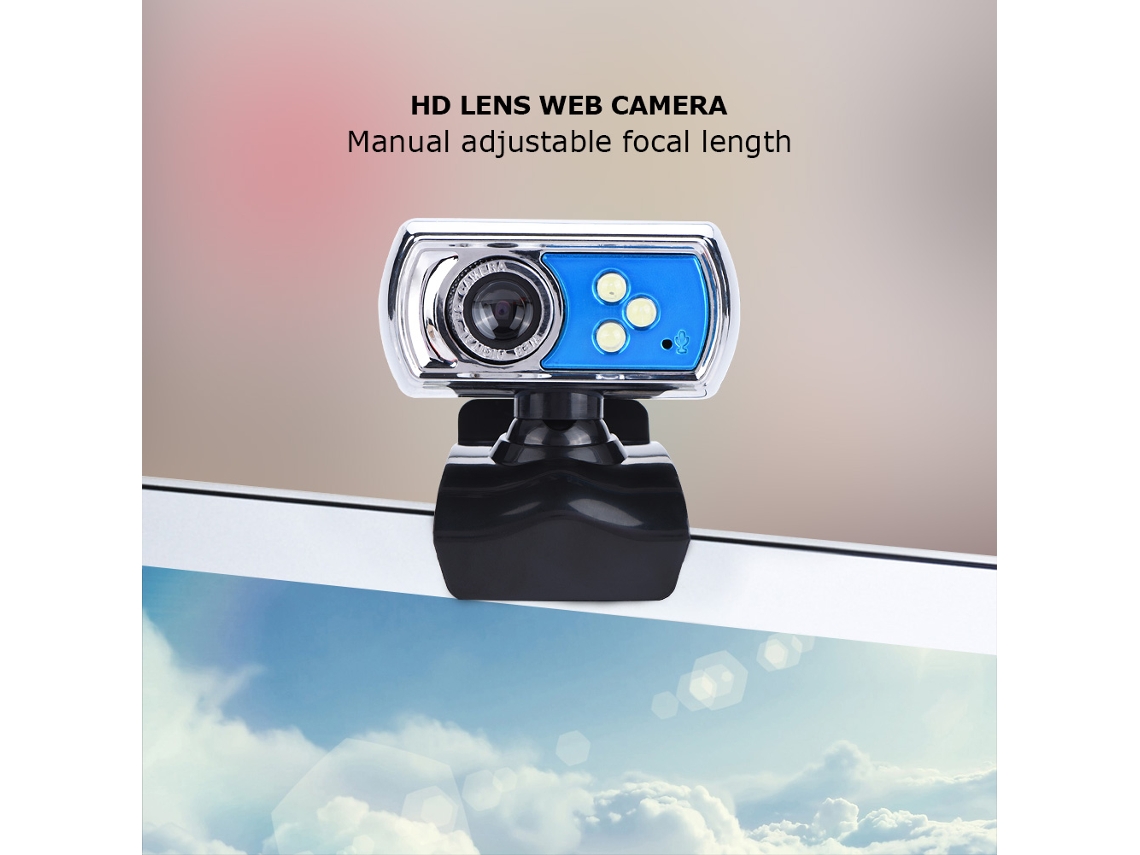Webcam Usb Hd 12mp Com Rotação De 360 Graus, Câmera De Computador Sem Driver Com Microfone