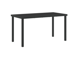 Conjunto 1 Mesa De Jardim Vidaxl Preto Metal (140 X 70 X 73 Cm)
