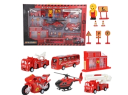 Mali brinquedo de Carro de Bombeiro com Braço Móvel e Acessórios Kit Educativo para Crianças 4 Anos+