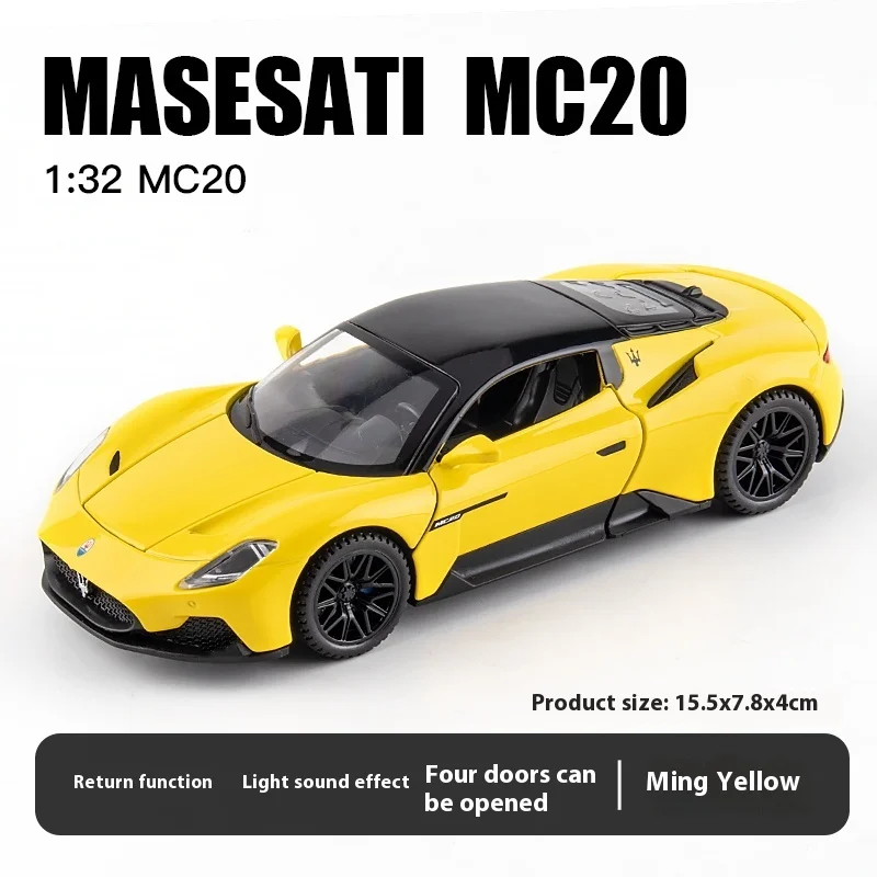 (amarelo) Miniatura Mc20 Em Escala 1:32