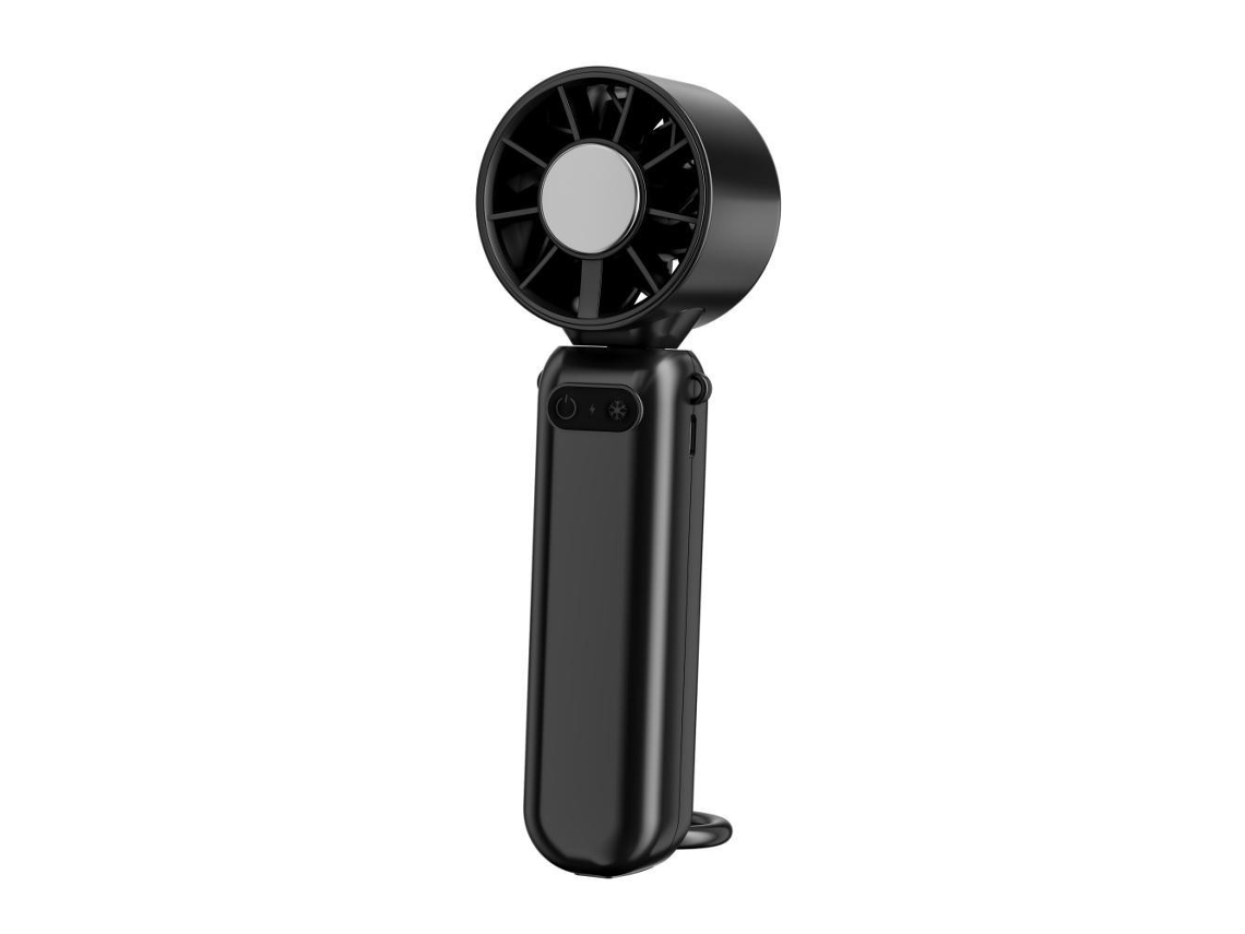 Mini Ar Condicionado Portátil Com Bolsa De Gelo, F-078, 68x60x132mm, 3000mah, Preto