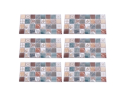 Papel De Parede Autoadesivo Pvc Para Cozinha, 6 Unidades 5,9 X 11,8 Pol., Resistente A Óleo À Prova D'água, Casca E Bastão
