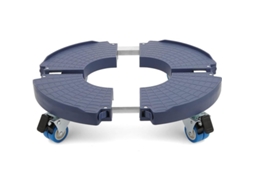 Suporte para plantas com rodas giratórias 360°, capacidade 200kg, prato ajustável Ø 40-54cm | S/MARCA