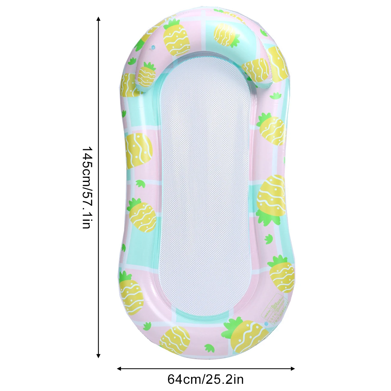 (apple) Conjunto Com 1 Boia Inflável Para Piscina Com Espreguiçadeira, Cadeira De Rede Refrescante Para Água