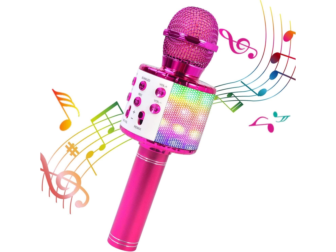 Microfone De Karaokê Sem Fio Bluetooth Infantil
