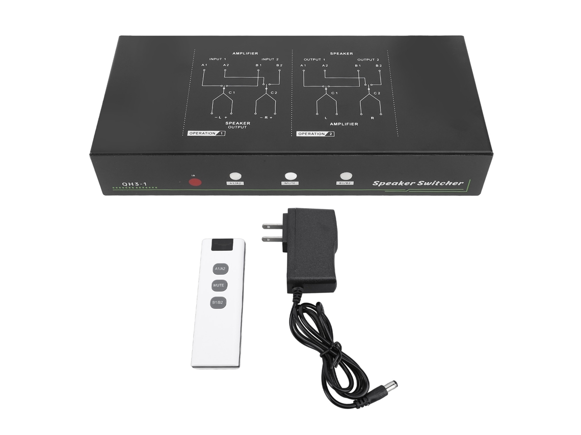 Amplificador y conmutador de altavoces con control remoto, transmisión sin pérdidas, conector XLR para conciertos y cine | S/MARCA