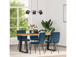 Vidaxl Cadeiras De Jantar 4 Pcs Veludo Azul