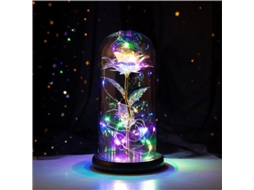 Rosa Eterna Com Luz Led Em Domo De Vidro Presente Romântico Para Natal Dia Dos Namorados Aniversário