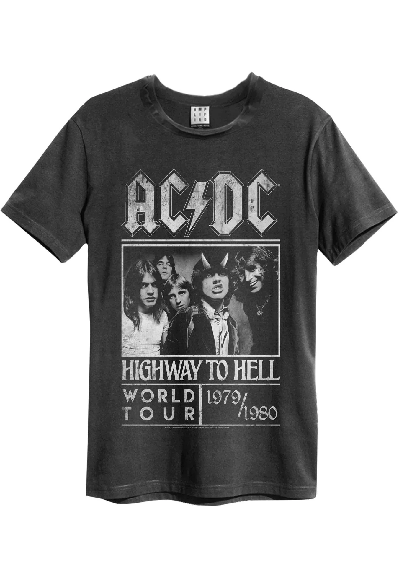 Size:xxl Rockinstone Ac/dc - Highway To Hell Poster Charcoal - T-shirt Unisex Adults