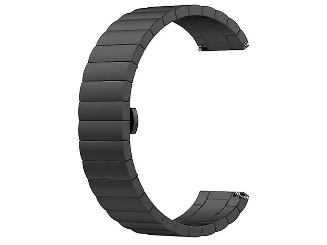 Pulseira De Relógio Garmin Forerunner 245, Aço Inoxidável Com Fivela Borboleta, Chenille Preta