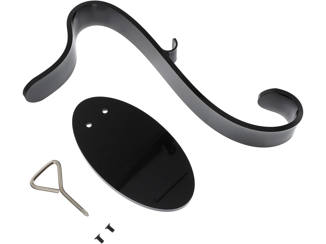 Support De Bureau Stable Et Professionnel En Acrylique Noir Design En S, Base De 8mm Et Tige De 5mm Pour