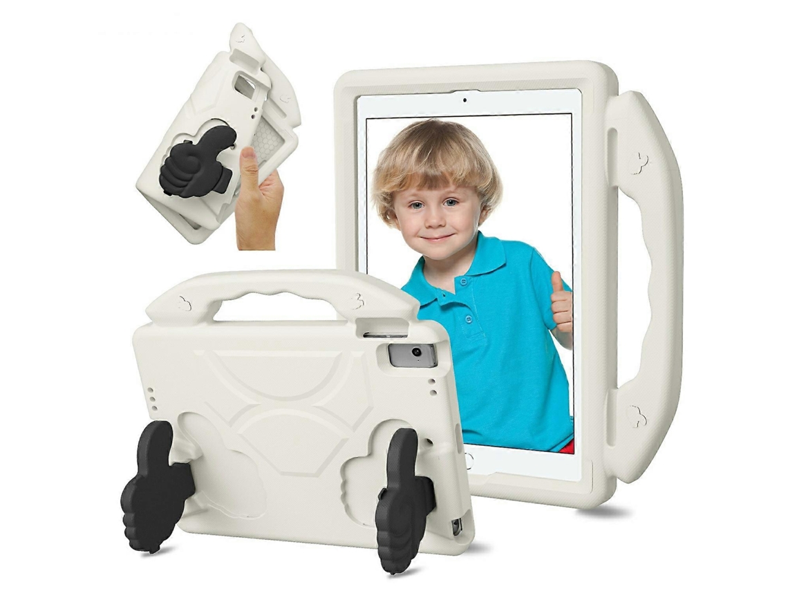 Capa Hengrongshen Ultra Soft EVA para iPad 9,7 polegadas (2017) Air 2 Air (2013) com suporte para polegar, branca