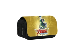 Estojo The Legend of Zelda, bolsa multicamadas, bolsa de armazenamento de grande capacidade, estojo Miraflow com design xadrez simples