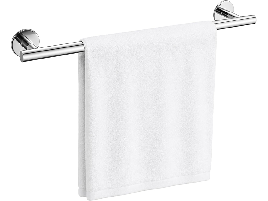 Toalheiro De Parede, Barra De Toalha Aço Inoxidável 55cm Com Instalação Autoadesiva Ou Furadeira, Suporte Para Pano De