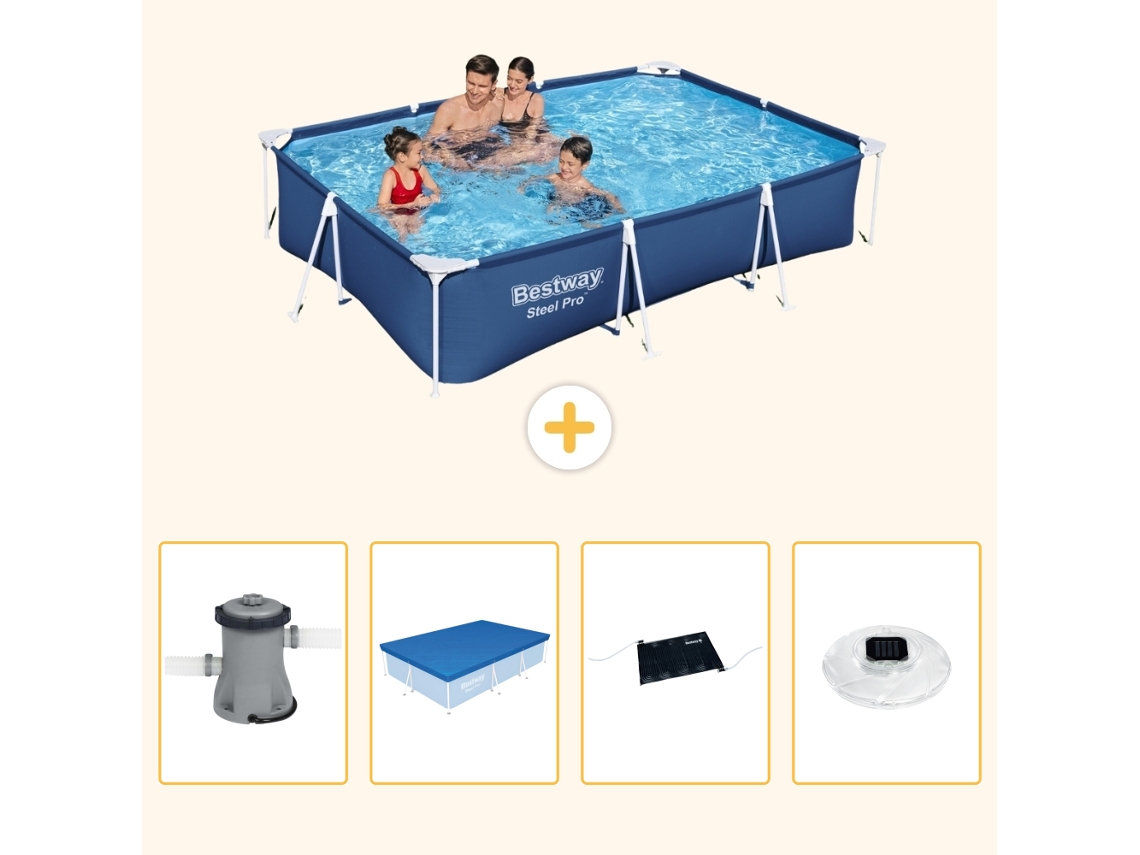 Bestway Piscina Bestway Steel Pro Retangular - 300x201x66 Cm - 5-peças S328