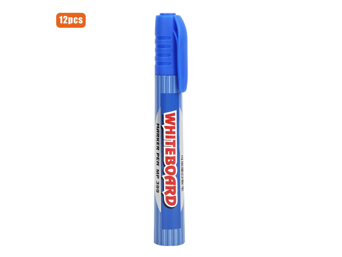 12pcs Bolígrafo Pizarra Blanca Capacidad Grande Borrador Plástico Material Oficina Escuela Azul