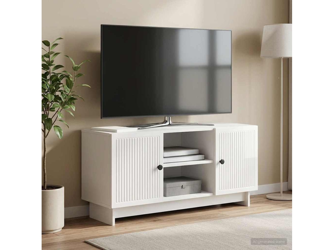 Vidaxl Gabinete Para Tv 102 X 34,5 X 50 Cm Branco Brilhante