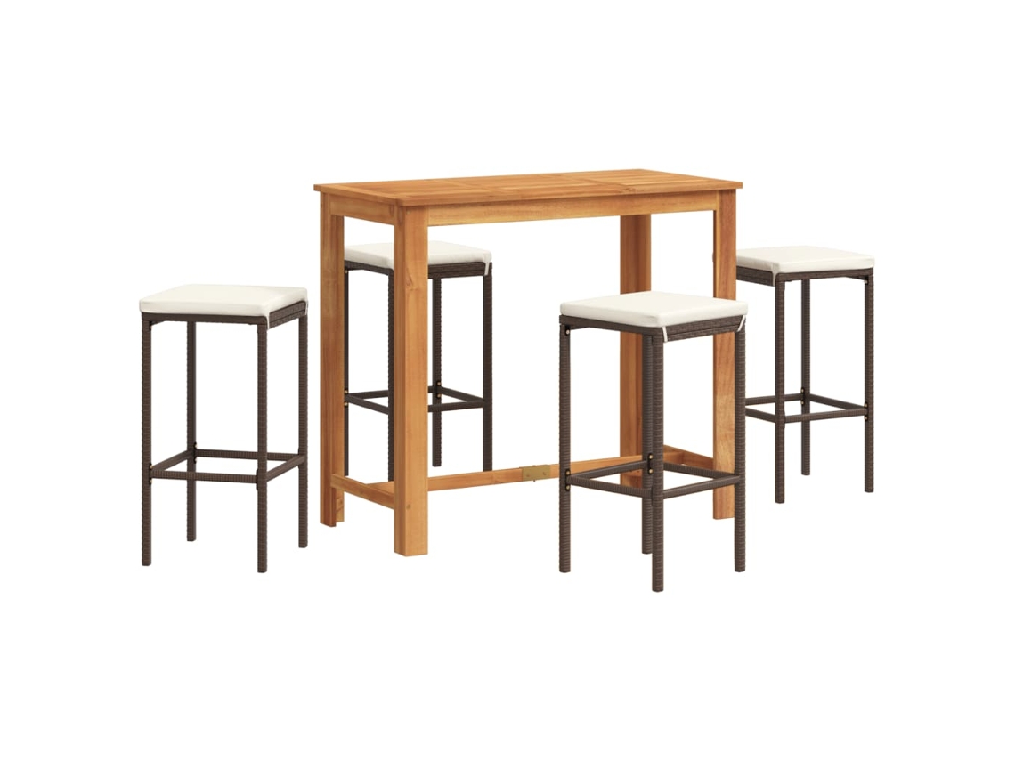 Garden Bar Set, Garden Bar Sets Vidaxl Marrom Rattan / Vime (n/a)