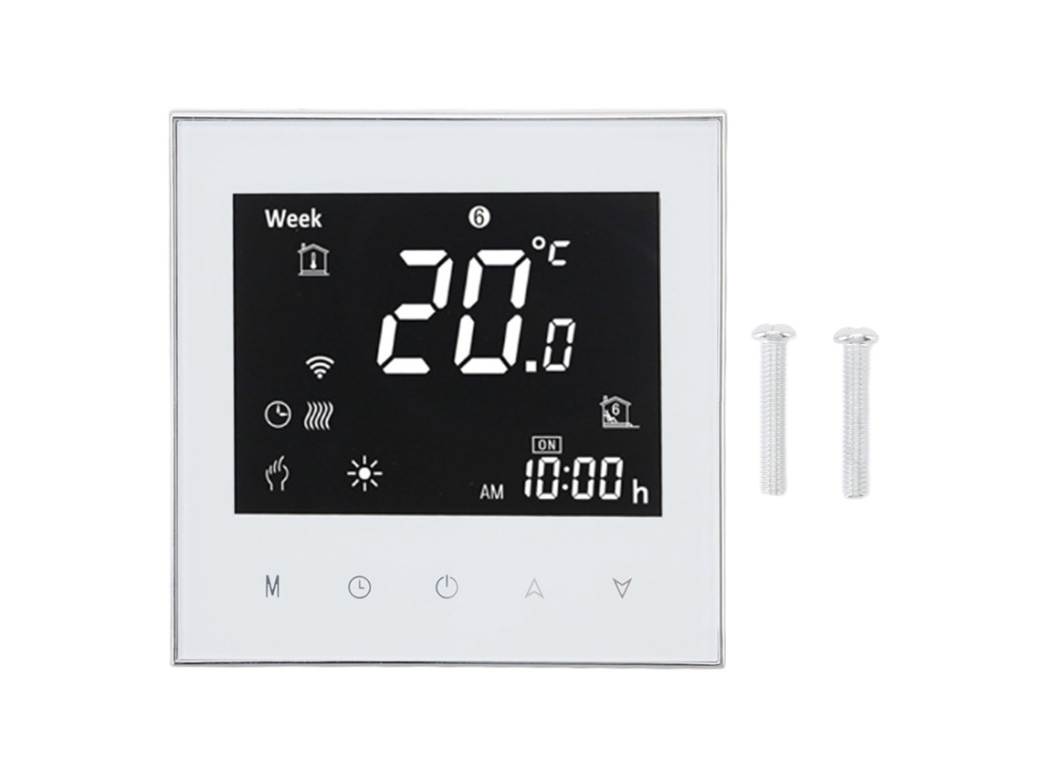 Termostato Inteligente de Aquecimento com Wifi, Controle por Voz, Tela Lcd e Programável