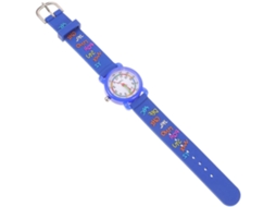 Relógio Infantil De Desenho Animado Para Crianças, Feito Liga Metálica Azul, Perfeito Uso Diário. 1 Unidade.