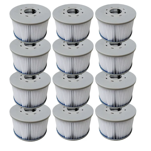 12 Peças de Cartucho de Filtro compatível com Mspa (Ø10.6 cm) instalação simples AQUAFORGE