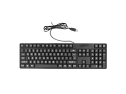Teclado Usb Con Cable de 104 Teclas Con Caracteres Grandes para Personas Mayores, Plug And Play, Material Abs.