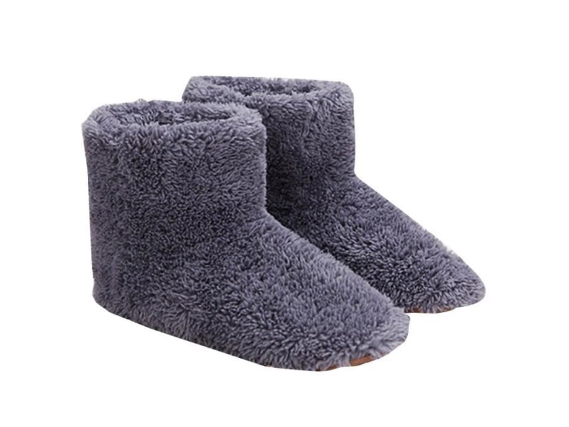 Botas Aquecidas Usb Cor Cinza para Homens e Mulheres Sapatos Quentes com Interface Eletrônica AIHONTAI