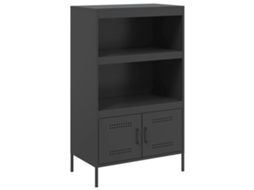 Aparador Alto 68x39x113 Cm Aço Preto MAISON EXCLUSIVE