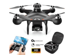 Drone S116 Max Com Esc 4k, Câmara Hd, Motor Brushless E Sistema De Desvio De Obstáculos 3 Baterías Preto Yizhood
