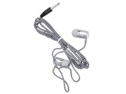 Cabo Trançado (prateado) Para Subwoofers Mp3/mp4, Cabo Para Fones De Ouvido Com Controle De Fone De Ouvido.