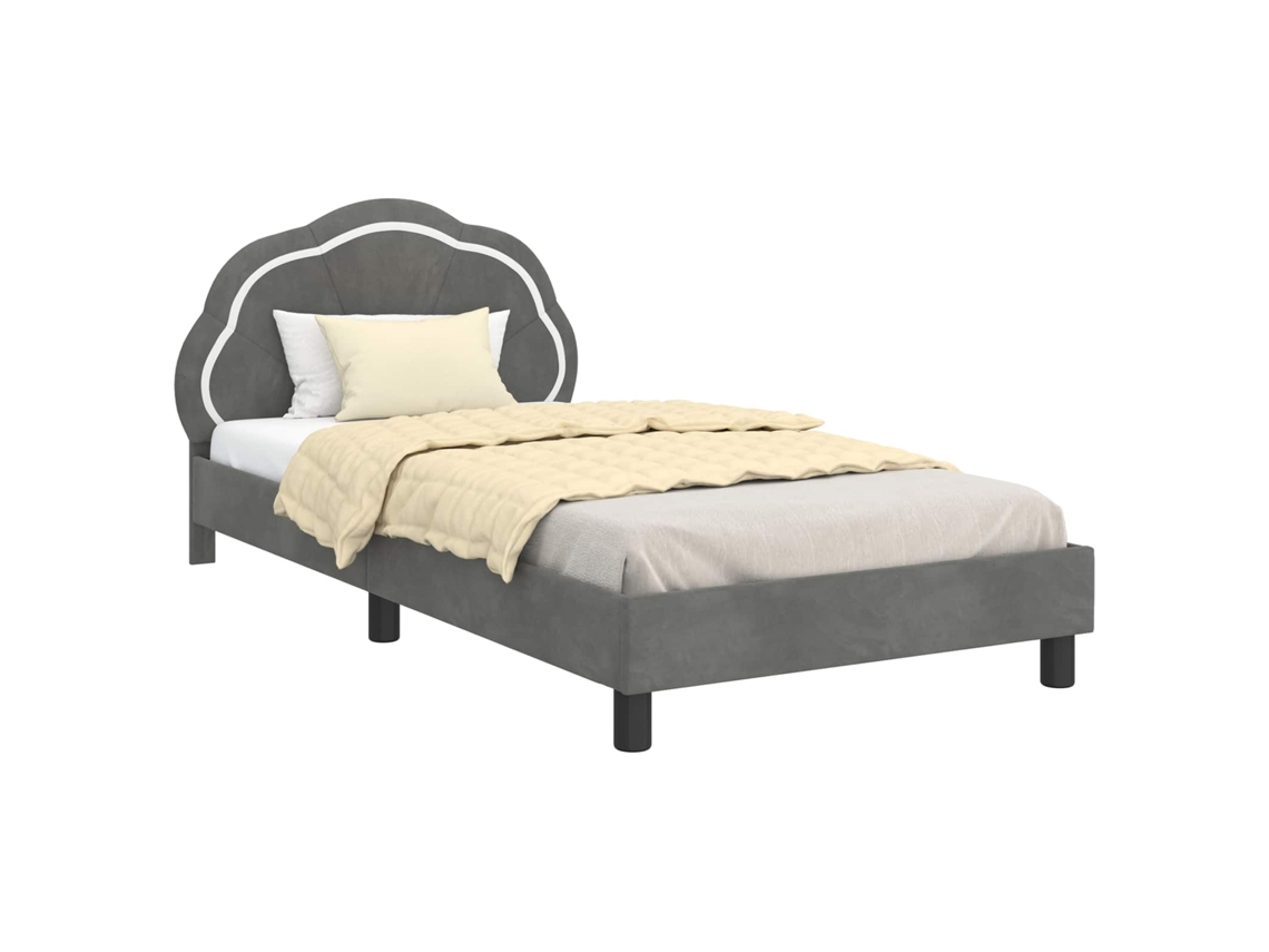 Estrutura de Cama Infantil com Cabeceira Cinza Escuro MAISON EXCLUSIVE