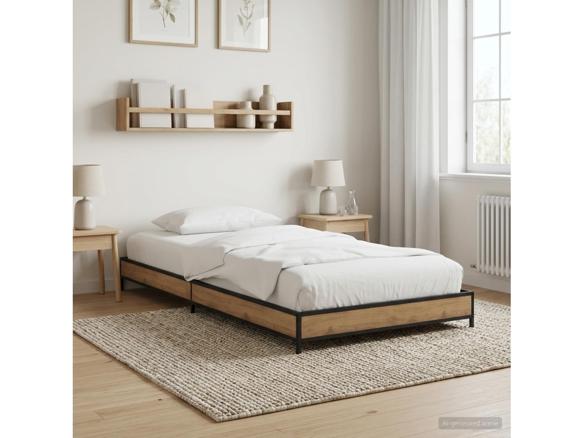 Vidaxl Estrutura Da Cama Carvalho Arttisan 80 X 200 Cm